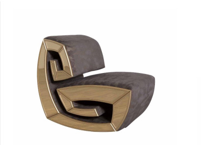 Brown-Golden Single-Seater Designer Armchair Relax Living room Seater new