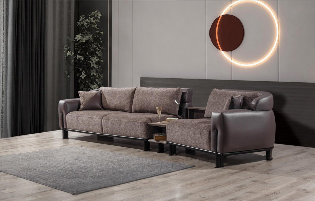 3-Seater Sofa Including Side table Comfort able Living room Couch