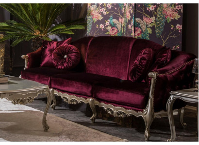 Three Seater Luxury Sofa 3 Seater Sofas Seat Fabric Design Couch Style Bordaux