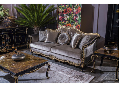 Classic r Luxury Sofa 3 Seater Sofas Seat Fabric Design Couch Style Textile