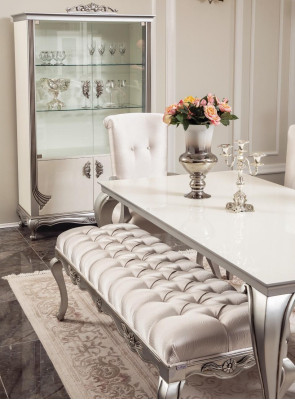Dining room Set 9pcs Dining table Chair Chest of drawers Display case Mirror Dining Tables Wood