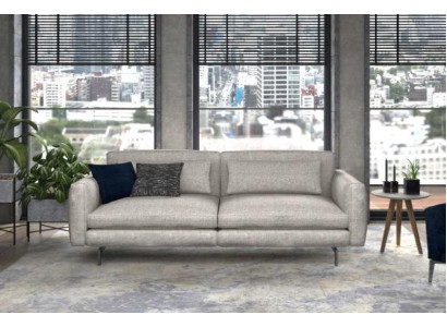 Three Seater Couch Modern Living room furniture Textile Sofas Gray Modern Style