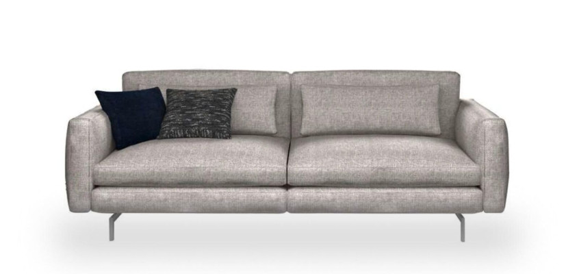 Three Seater Couch Modern Living room furniture Textile Sofas Gray Modern Style