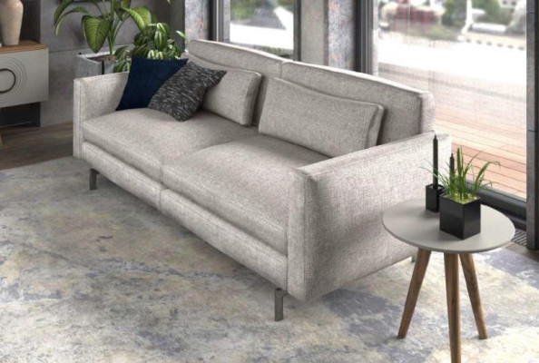 Three Seater Couch Modern Living room furniture Textile Sofas Gray Modern Style