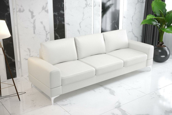 Living room Design Textile 3 Seater White Elegant Modern Sofa Couch Upholstery new
