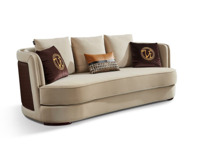 Living landscape sofa set 3+1+1 seater leather sofa couch suite