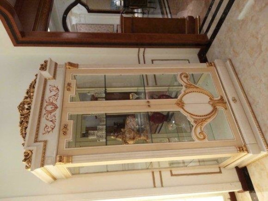 Display case Glass Wardrobe Living room Shop window decoration 2-door showcases Baroque