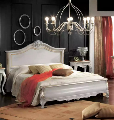 White Bedroom Furniture 2x Bedside tables Dressing table Modern Bed 4pcs