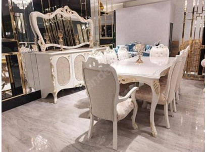 exclusive r 10-piece stylish classic dining room set from Solid wood