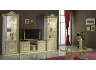 Classic Wall Living Room Wardrobe Sideboard 2x Display Cabinets Sideboard Lowboard