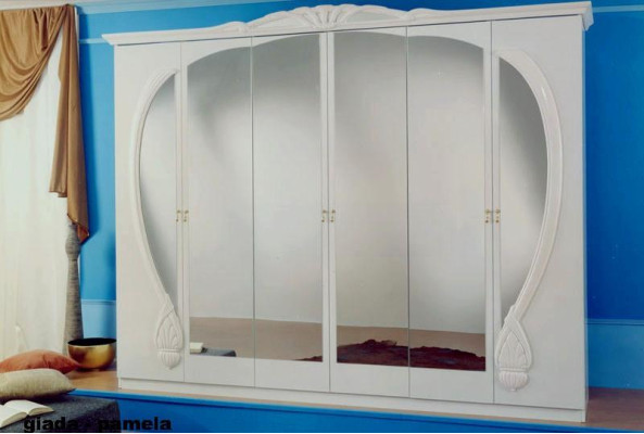 Set Complete's Bedroom Bed Wardrobe Bedside table Mirror Wardrobe 6 pcs. new