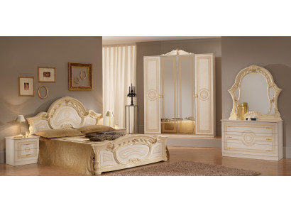 Design Bedroom 6 pcs. Bedroom Complete Set Bed Bedside table Chest of drawers new