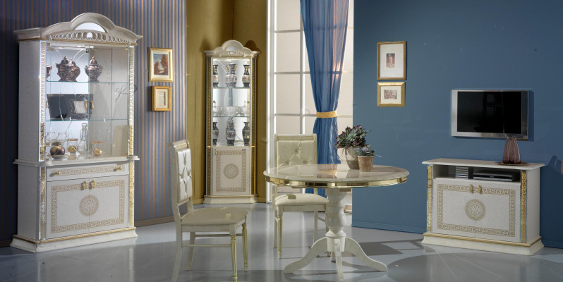 Living room set suite 4 pieces. Group Chest of drawers Display case 2x Coffee table Baroque Rococo