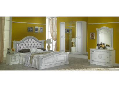 Complete's Bedroom Set Design Modern Luxury Bed 2x Bedside table 6 pcs Wardrobe