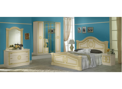 Luxury Bedroom Classic s Wood Bed Bedside table 6-piece Design Furniture