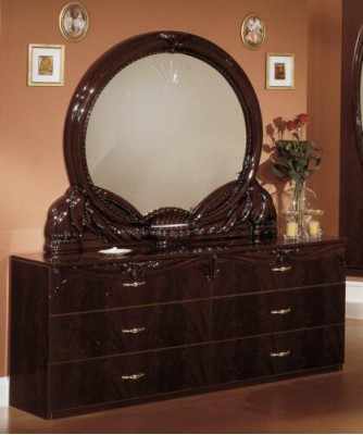 Bedroom Set Design Modern Luxury Bedroom Bed 2x Bedside table 6 pcs. Wood