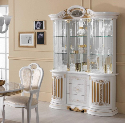 Italian Luxury Furniture xxl Display case dresser cupboard Glass Designer Wardrobe new