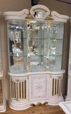 Display case Wood Wardrobe Classic Showcases Wood Cabinets Design Living room Glass