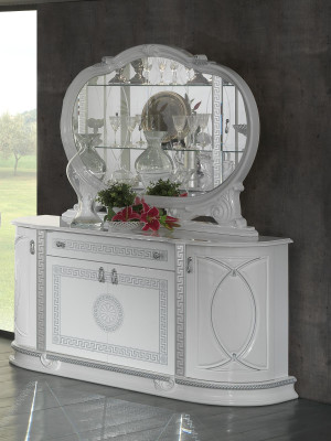 Mirror Chest of drawers Wardrobe Chests of drawers Sideboard Bedroom Set Wood Modern Style 2pcs