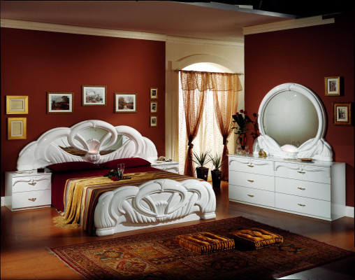 Classic s Bed Baroque Style Double Wood Hotel Beds Bedroom 180x200cm new