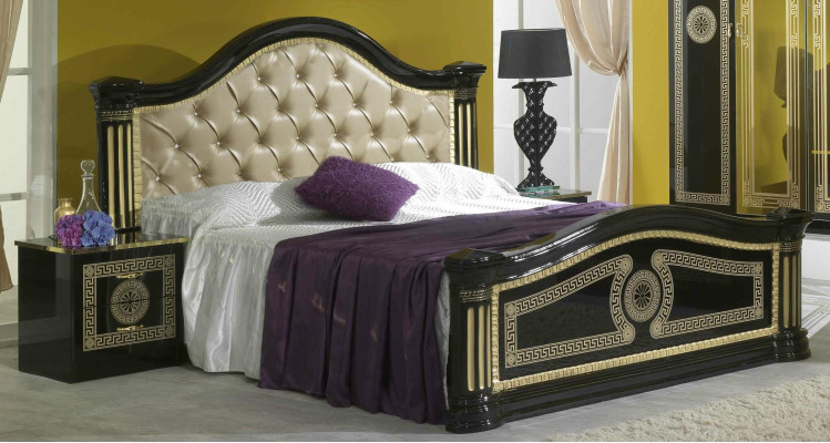 Chesterfield Bed Leather Bed Upholstered bed Bedroom Double Bed Beds 180x200cm