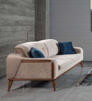Sofas Fabric Modern Sofa 3 Seat Three Seater Couches Design Upholstery White
