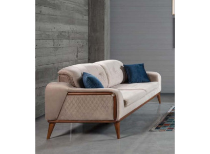 Sofas Fabric Modern Sofa 3 Seat Three Seater Couches Design Upholstery White
