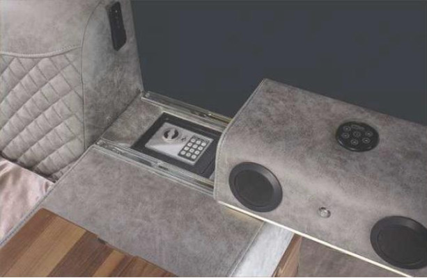 Multifunction s Bed Shelf Wardrobe USB charging station Lift TV 180x200