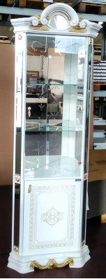 Luxury Showcase Corner Display Cabinet Glass Wardrobe Modern Furniture Shelf Classic ITALY