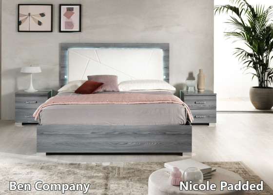 Luxury Bed Bedroom Beds Modern Wood Double Sleeping Bed Gray 160x200 new