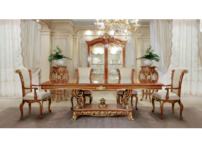 Dining table Dining room table Dining area Big Table Dining room Baroque Gold XXL