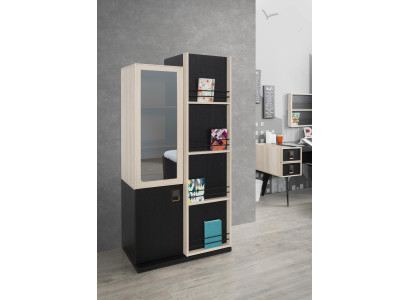 Books Shelf Black Youth Room Shelves Wardrobe Wood for Furniture