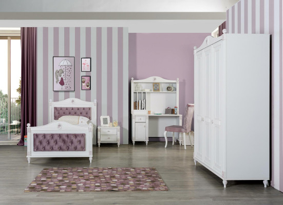 Desk Youth Children Room Wood Furniture Design White Table Country House