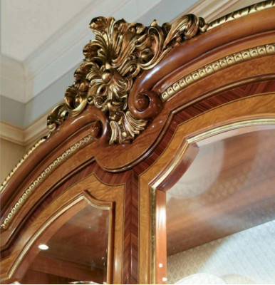 Display case Cabinets Showcases Wood Luxury Glass Cabinet Furniture Baroque