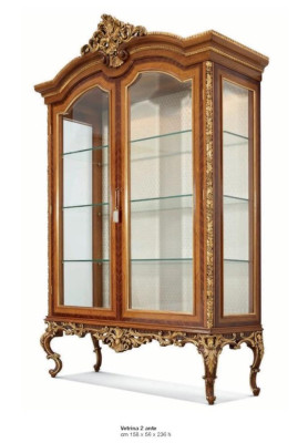 Display case Cabinets Showcases Wood Luxury Glass Cabinet Furniture Baroque
