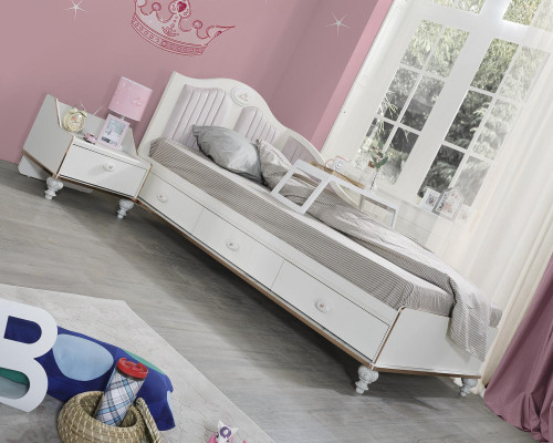 Luxury Beds Childrens bed Childrens room Bed Childrens bed Furniture Wood Purple new