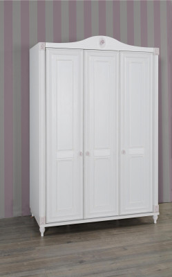 Design Wardrobe Childrens room Wardrobe Furniture Wood White Luxury