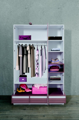 Wardrobe Wood Luxury Furniture Design Girls Childrens room Pink new