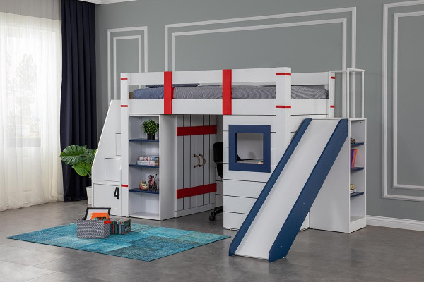 Bunk bed Double bunk bed Loft bed Furniture Bed Bunk Beds Childrens room