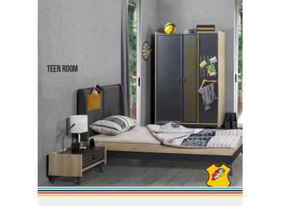 Designer Childrens room Bedroom Bedside table Bed Wardrobe 3pcs