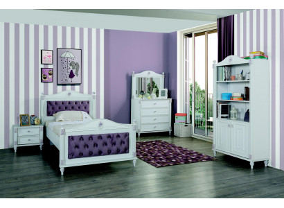 Design youth room set bed bedside tables chest of drawers complete 4 pieces.