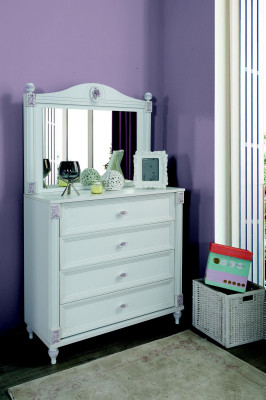 Design youth room set bed bedside tables chest of drawers complete 4 pieces.