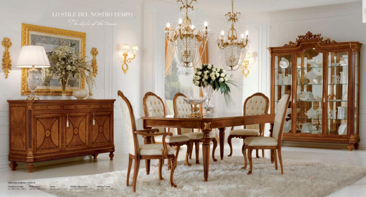 Luxury Dining set Dining room Dining table Chair Display case Sideboard Set 8 pieces