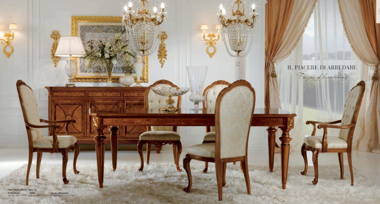 Luxury Dining set Dining room Dining table Chair Display case Sideboard Set 8 pieces