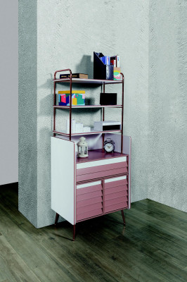 Childrens room Set 7pcs Luxury Bed Bedside table Chest of drawers Wardrobe Wall shelf