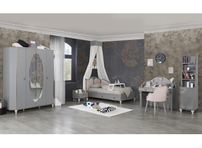 Childrens room Furniture 5-piece Set Design Bed Bedside table Wardrobe