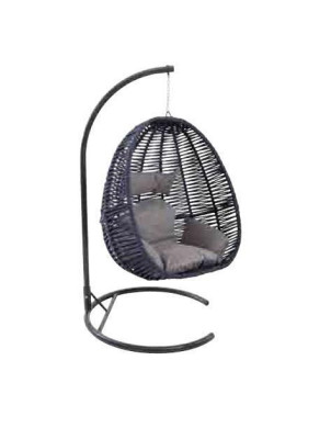 Shell chair oval rattan in red stainless steel for comfort able relaxation new
