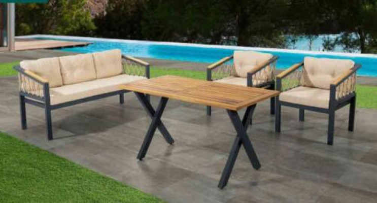 Garden Furniture Sofa Set Seat Furniture Patio Table Sofa Couch 4 Pieces set