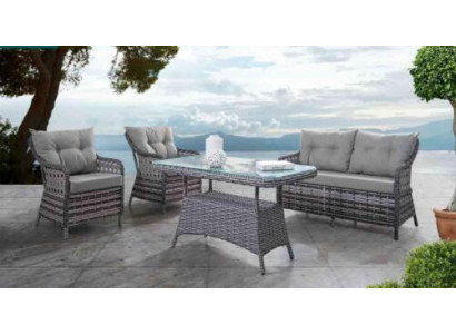 Modern garden furniture luxury sofa set table stool armchair seating group