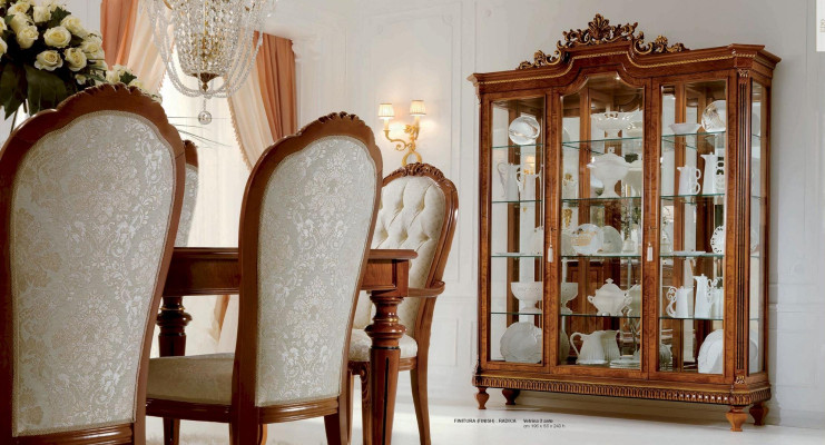 Display case Cabinets Showcases Wood Luxury Living room Furniture Wardrobe Brown